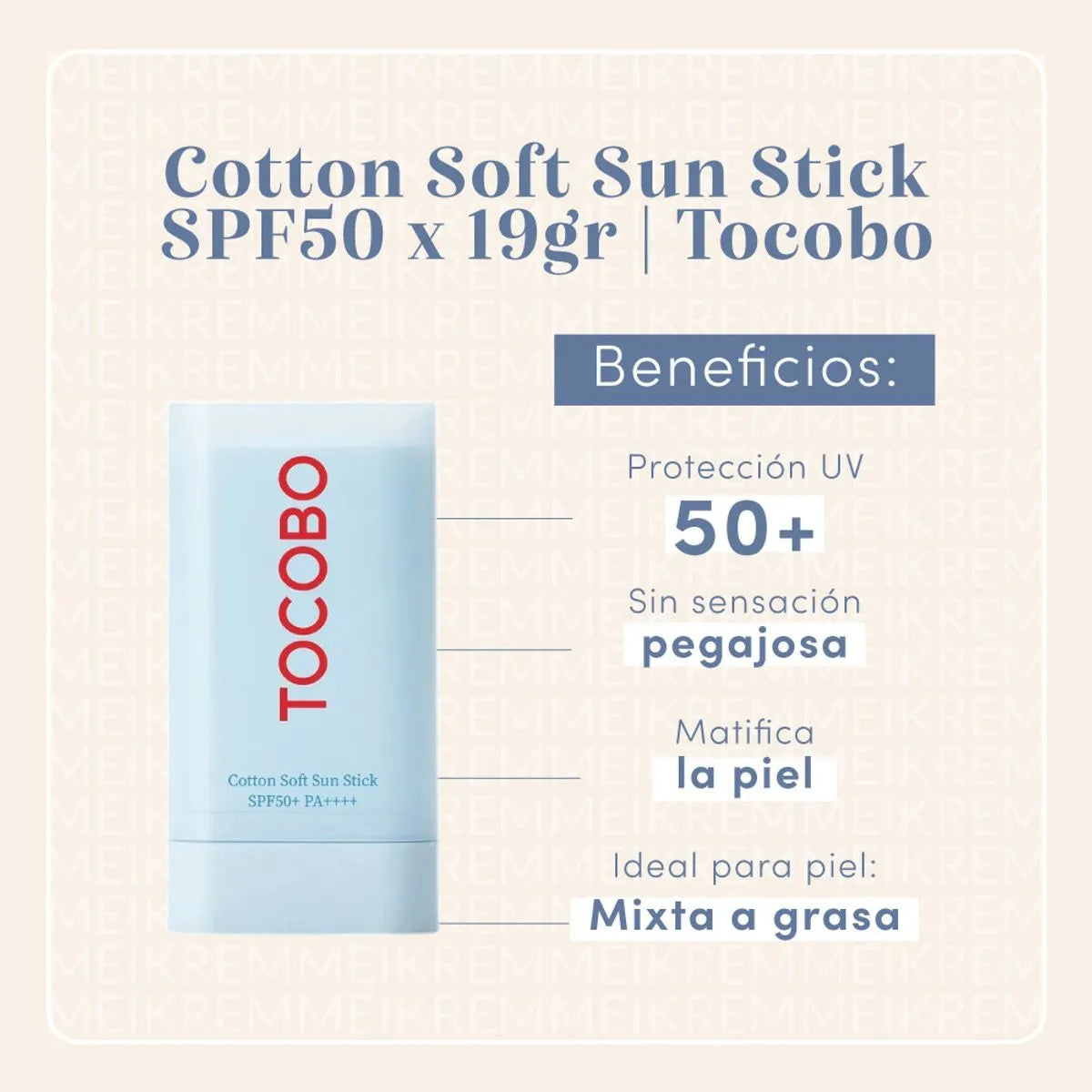 TOCOBO® Bloqueador en barra - Ideal para que te retoques en cualquier lugar y lo lleves a todas partes