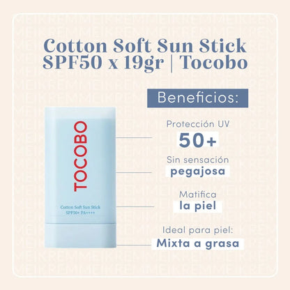 TOCOBO® Bloqueador en barra - Ideal para que te retoques en cualquier lugar y lo lleves a todas partes