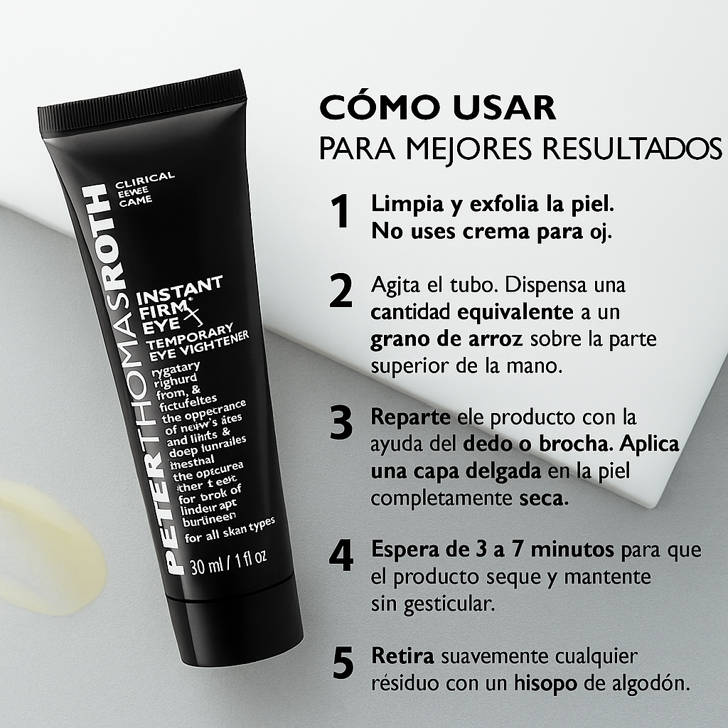 Crema Reafirmante Instantánea para Arrugas PETER THOMAS ROTH – Dile adiós a las bolsas y arrugas en segundos