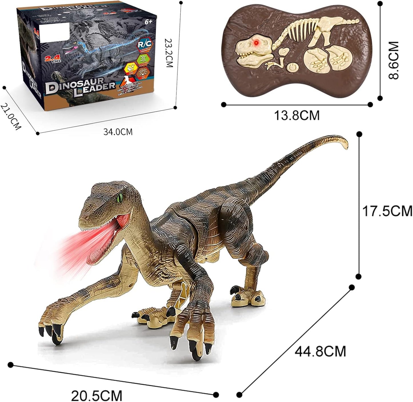 DINOCYBER CONTROL REMOTO - El dinosaurio que ruge, camina y conquista tus hijos.