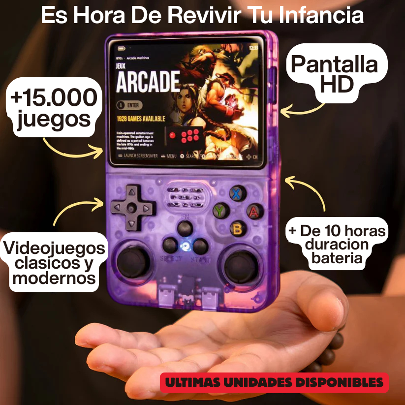 CONSOLA R36S PORTATIL - Revive Los Mejores Momentos De Tu Niñez