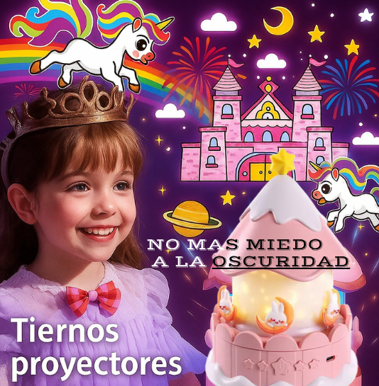 PROYECTOR GIRATORIO CARRUSEL - Convierte su habitacion en un mundo MAGICO