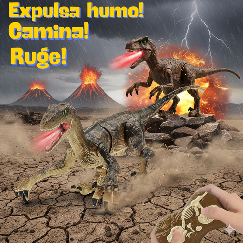 DINOCYBER CONTROL REMOTO - El dinosaurio que ruge, camina y conquista tus hijos.
